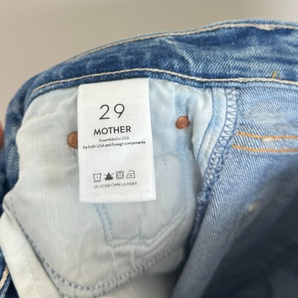 MOTHER Women's High Rise Jeans in Light Blue - Picture 6 of 12